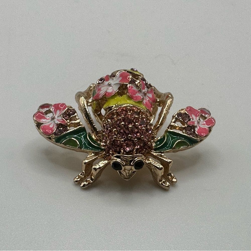 Joan Rivers Pink Orchid Bee Pin